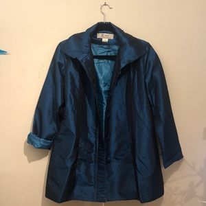 blue silk jacket, handmade in Vietnam